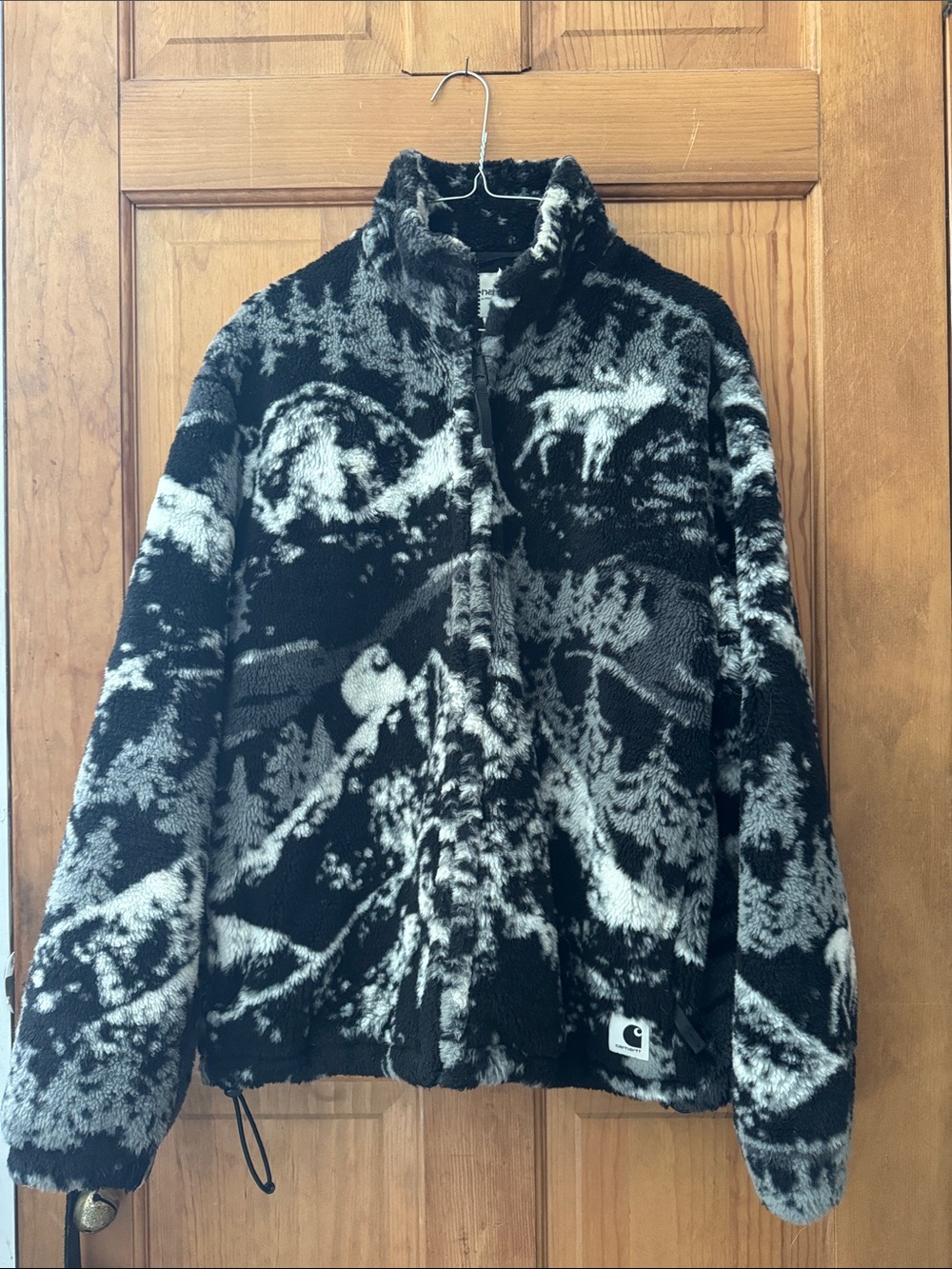 Carhartt WIP Black and White Teddy Jacket